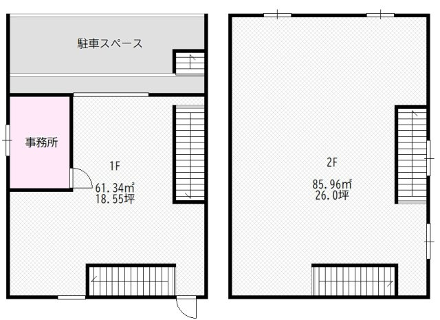 吉根二丁目倉庫付事務所の間取り