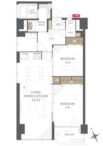 【間取り】小栗原住宅２号棟 