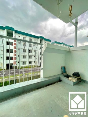 石原団地のバルコニー