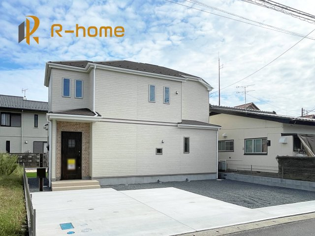 ひたちなか市殿山町2丁目　新築戸建て　A号棟の外観|建物完成いたしました！ご予約で『平日』や『夕方』などでもご見学可能です！