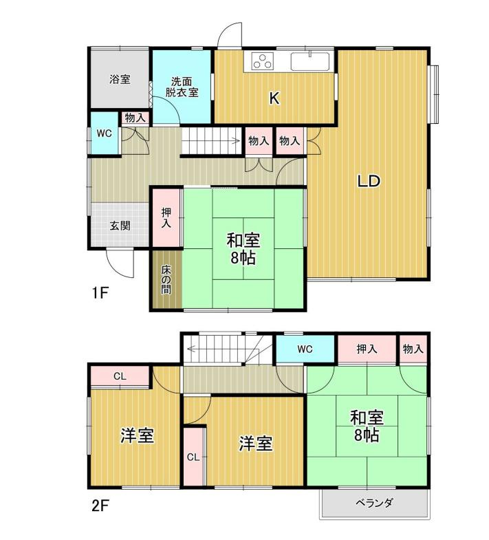 土浦市桜ケ丘町　中古戸建の間取り