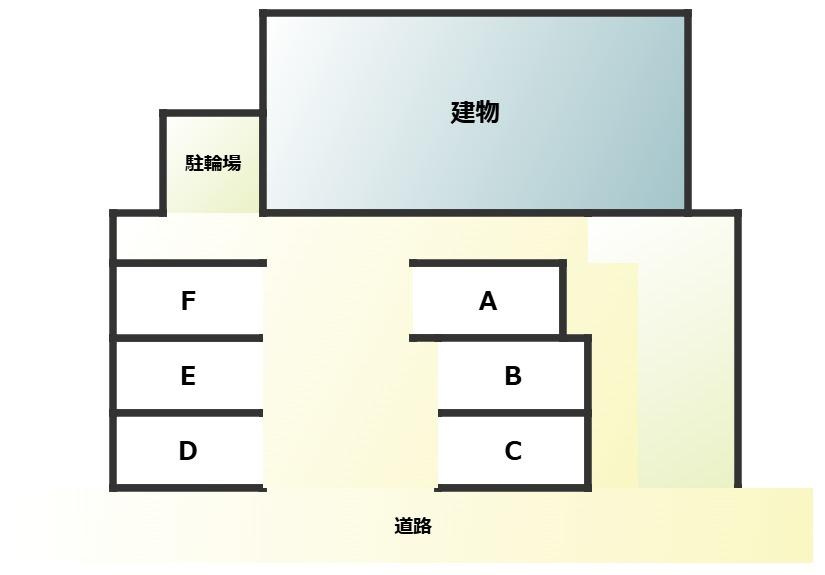 Clair K駐車場の区画図