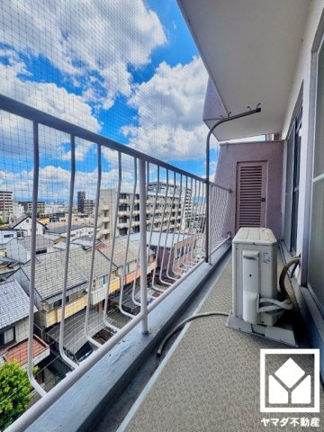 西京極ガーデンハイツのバルコニー