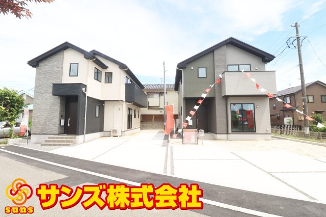 郡山市静町6期　　　  １号棟　　　大成小学校、郡山第７中学区　の外観|西側から見た区画全体