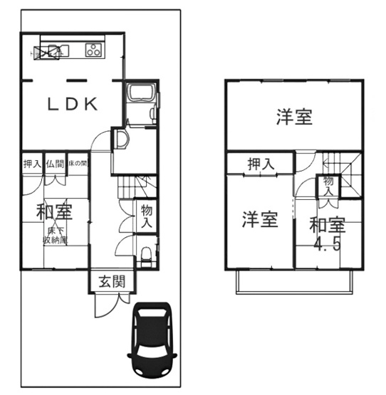 【間取り】 | 北福西町三丁目テラスハウス