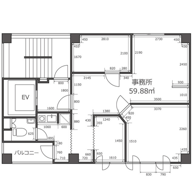 ハタエビル３Ｆの間取り