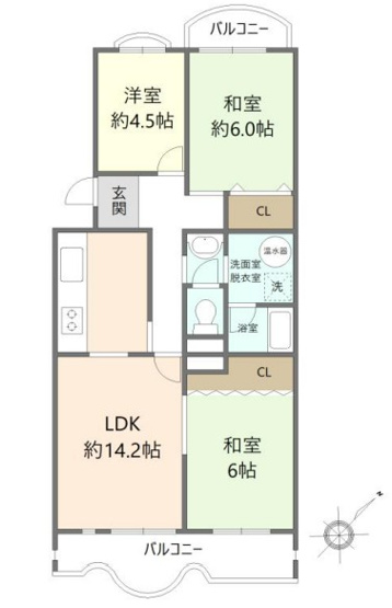 【間取り】 | みつわ台第三ハイツ　F棟