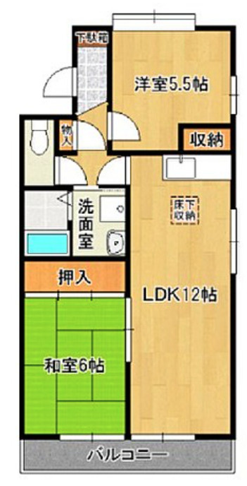 グリーンライフ長門石【キャッシュバック対象物件】の間取り