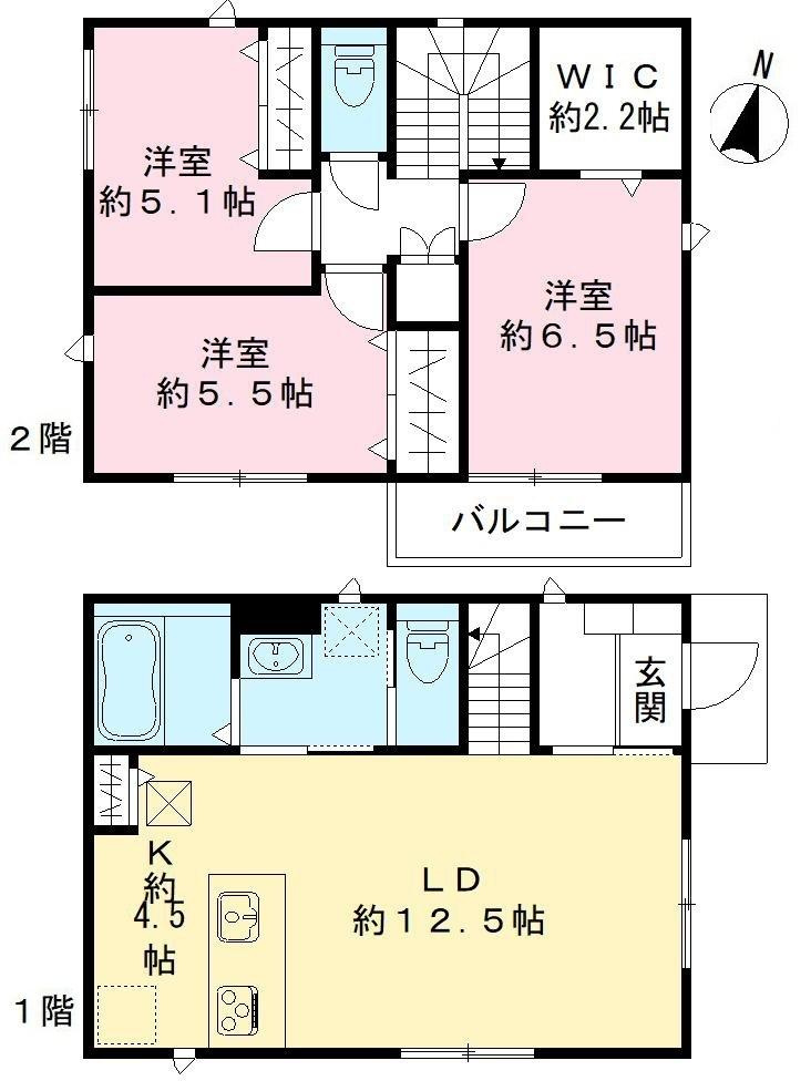 仮称）桶川市上日出谷南戸建　B棟の間取り