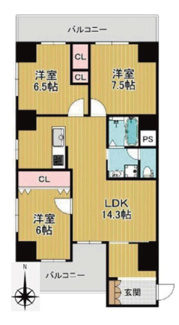 【間取り】 | 丸美タウンマンション伊勢山
