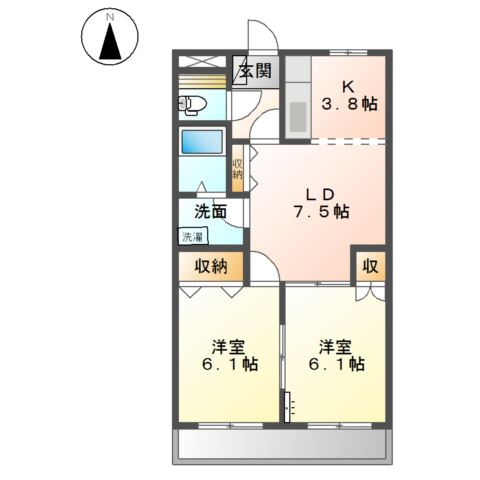 【間取り】 | グレイスヴィラ倉田