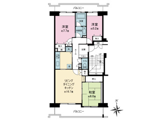 【間取り】 | 約84平米　ゆとりある3LDK