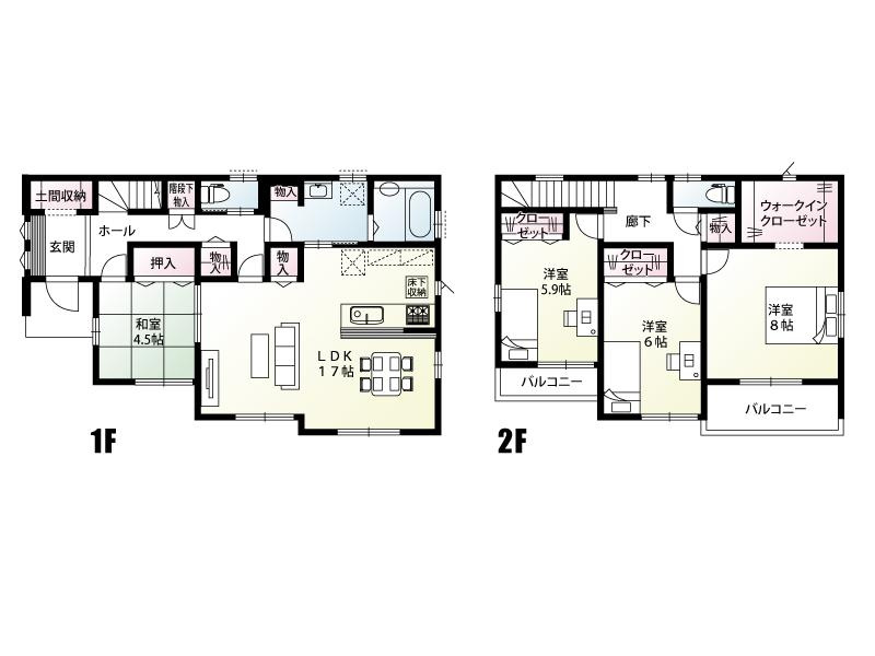 古河市女沼　新築戸建8の間取り