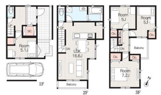 【間取り】 | 【名古屋市名東区社が丘3丁目130３新築戸建１号棟】✨️仲介手数料無料✨️上社小学校・上社中学校