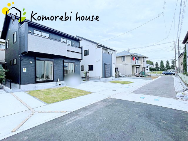 上尾市二ツ宮　3期　新築一戸建て　ブルーミングガーデン　03の前面道路含む現地写真|10/9　撮影済み
