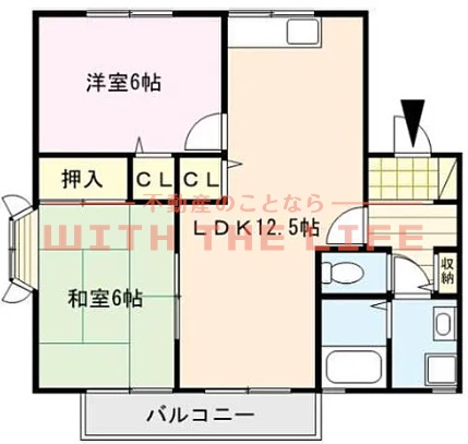エステート津福【10,000円キャッシュバック対象物件】の間取り|間取り図です