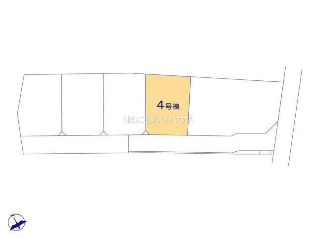 上尾市二ツ宮　3期　新築一戸建て　ブルーミングガーデン　04の区画図|4号棟
10/9　撮影済み