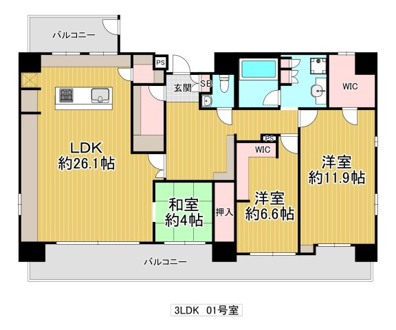セイワパレス玉造の間取り