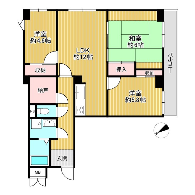 守口パークマンションの間取り