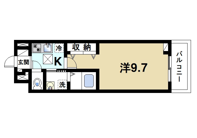 リエゾン学園前の間取り