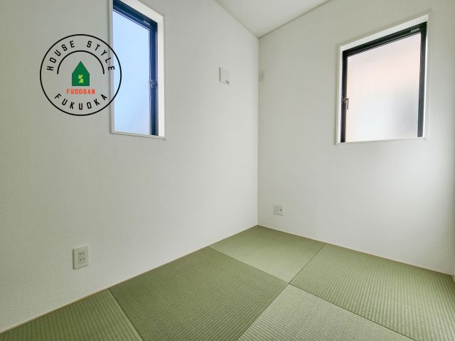 福岡市西区今宿町第2-2棟(2号棟)の和室|将来的に、琉球畳を引きまして和室風にすることも可能です。