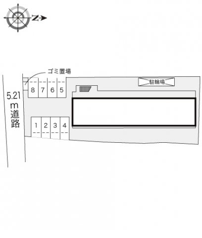 レオパレスシャルマンルミエールの駐車場