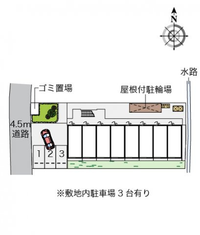 レオパレスノースアイランドⅢの駐車場