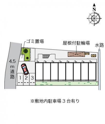 レオパレスノースアイランドⅡの駐車場