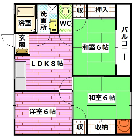 ディアホーム　Cの間取り
