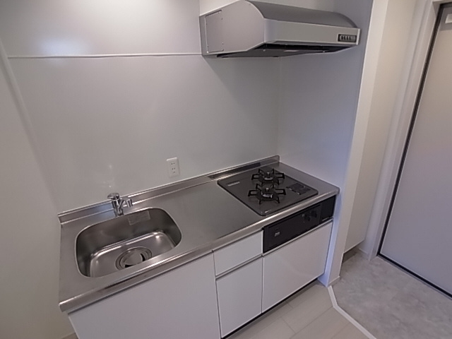 神戸市長田区川西通４丁目のアパートのキッチン|システムキッチン（ガス２口）