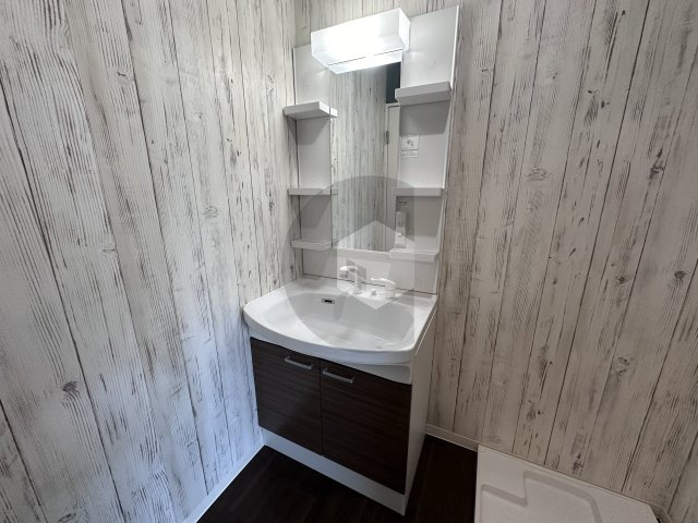 ガレージハウス・D_BASEの独立洗面台