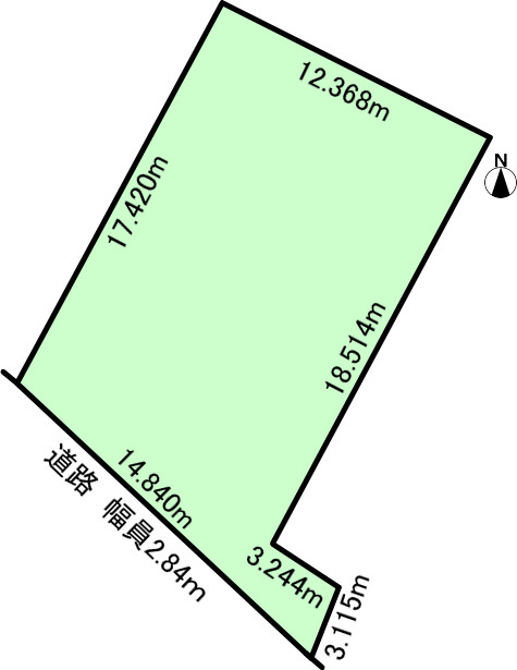 碧南市篭田町３丁目の土地図