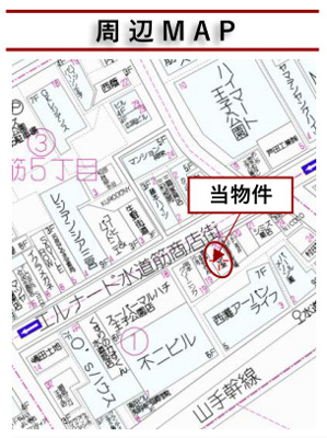 【地図】 | 神戸市灘区水道筋5丁目 店舗