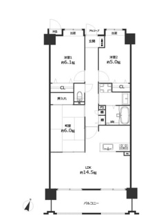 【間取り】 | ヴェラハイツ青葉の森公園