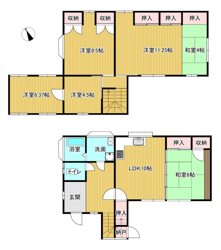 南先石売家の間取り