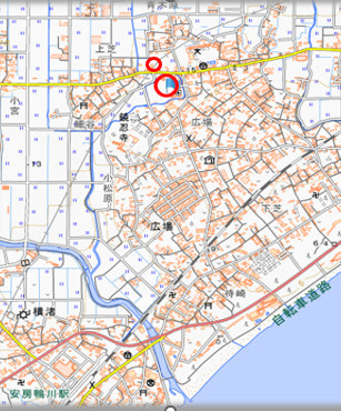 鴨川市　1棟マンション 第2駐車場の地図