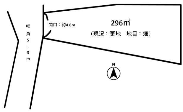 熊谷市万吉　売地の土地図