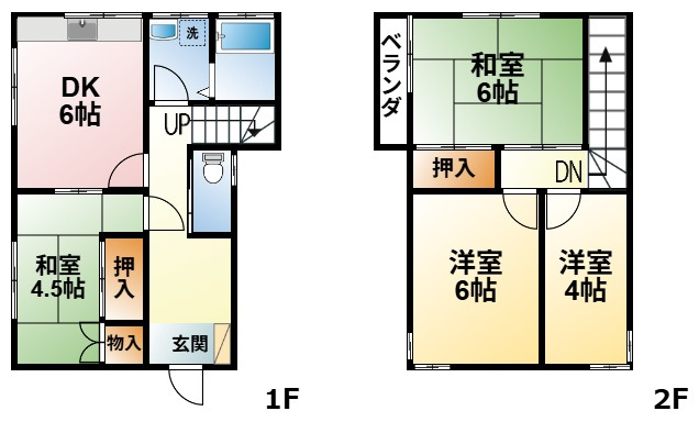 柳橋売り中古戸建ての間取り