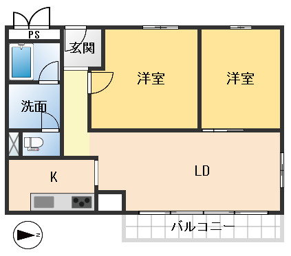 メゾンドール千里泉ヶ丘　参号館の間取り