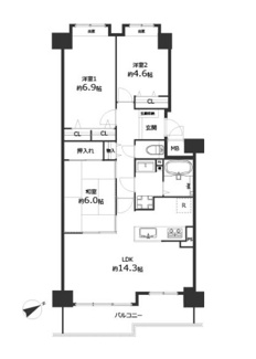 【間取り】 | ハイホーム稲毛チェリーヒルズ