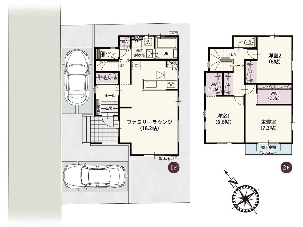 古河市三杉町　新築戸建3-1の間取り