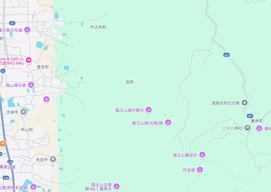 天理市田町　第7期　新築一戸建ての地図
