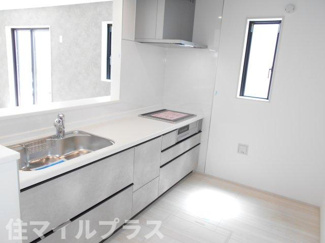【キッチン】 | 郡山市深沢2丁目新築一戸建て2棟 | キッチンでお料理をお楽しみください