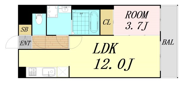 ES-Grande大阪 City Avenue　仲介手数料無料の間取り
