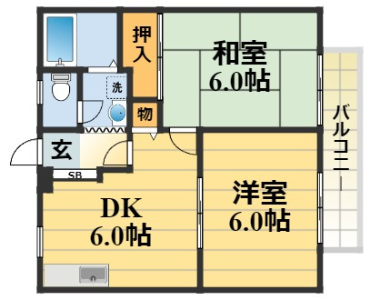 ウィンディアコリーヌA棟の間取り