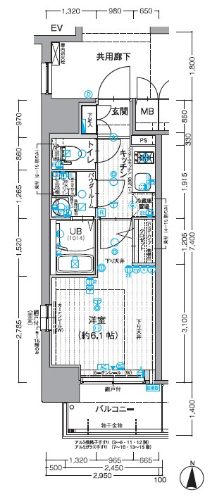 エスリード新大阪ザ・プレミアEASTの間取り