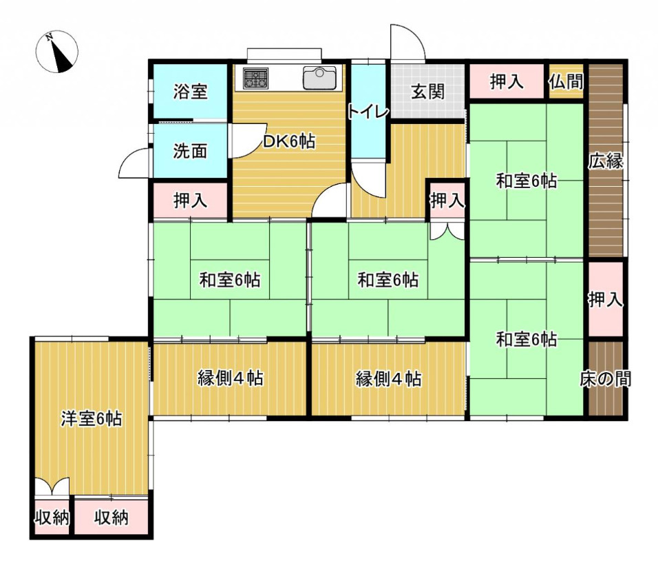 北波多田中売家の間取り