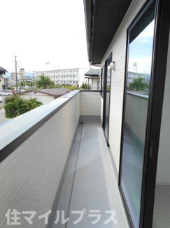 【バルコニー】 | 郡山市静町新築一戸建て2棟 | 広々としたバルコニーです