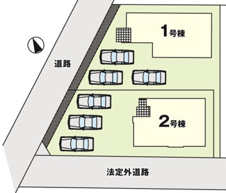 【区画図】 | 郡山市静町新築一戸建て2棟