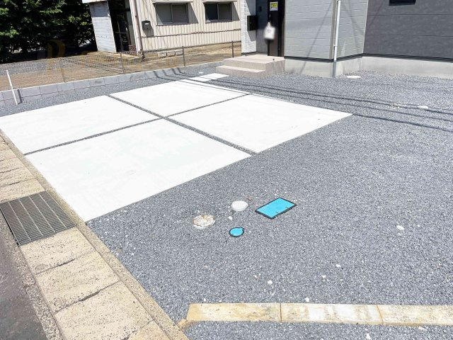 つくば市玉取1期　新築戸建て　1号棟の駐車場|カースペースは2台お停めいただけます♪